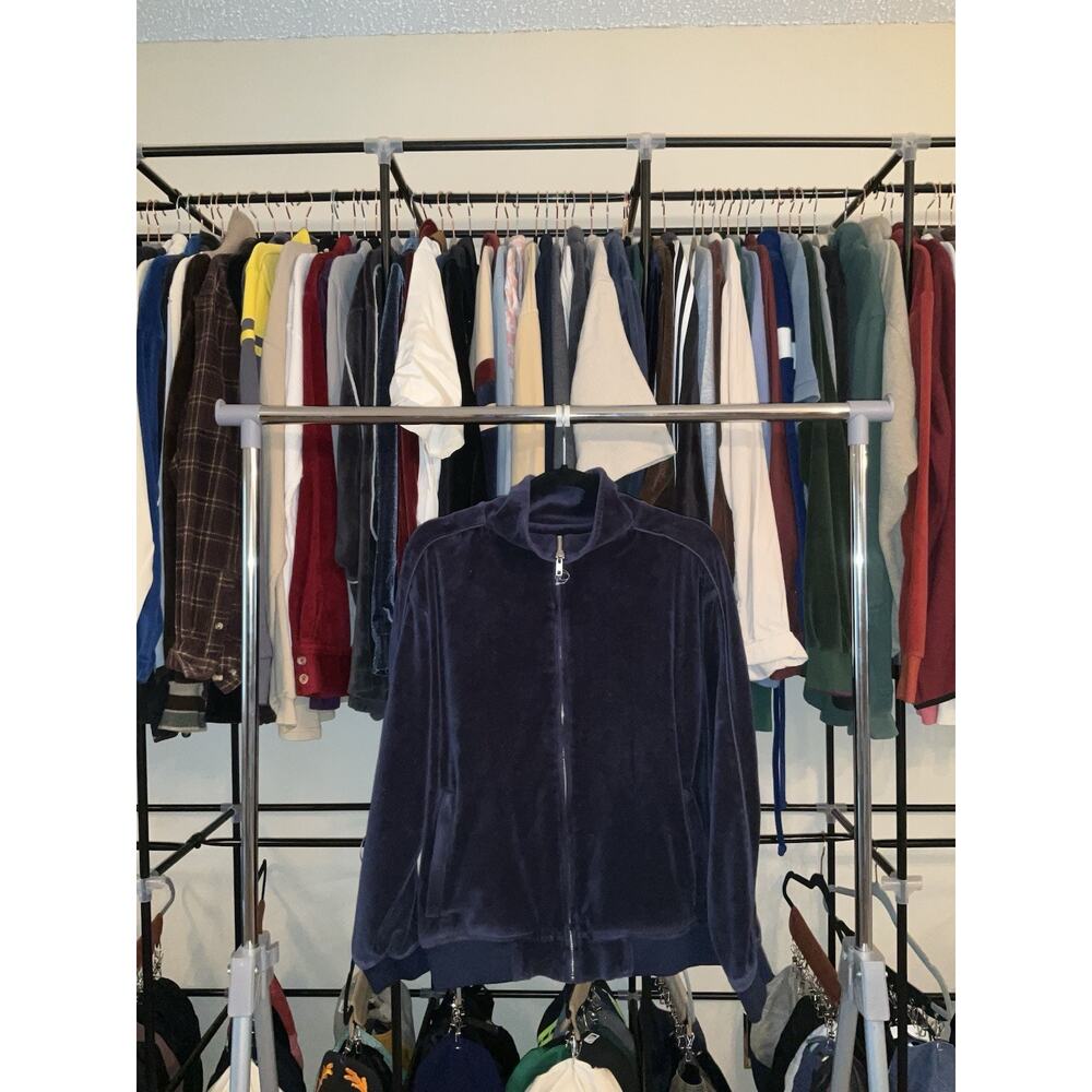 🔥RARE Sweatsedo Velvet/Velour Track Zip Bomber Jacket Streetwear Workout Sz M🔥